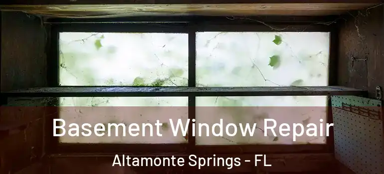 Basement Window Repair Altamonte Springs - FL