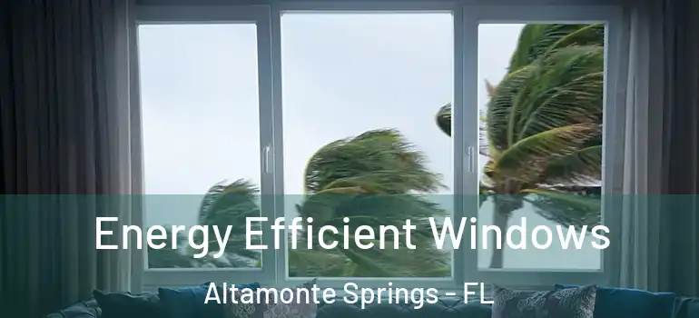 Energy Efficient Windows Altamonte Springs - FL