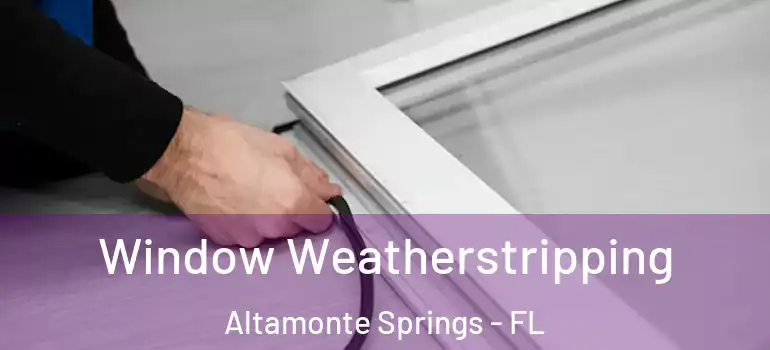 Window Weatherstripping Altamonte Springs - FL